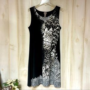 Easywear By Chico’s NWT Leaf Walk Black dress Sz 1